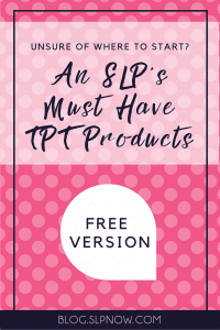 Looking for some great FREE TPT products? Check out this blog post for a list of a school SLP's favorite products for speech therapy.