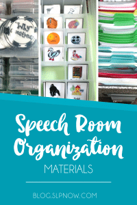 Are you looking for ways to organize all of your amazing TPT speech therapy materials? Look no further! Come see how this SLP keeps her speech room organized!
