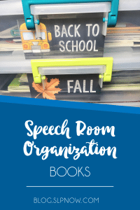 Looking for an easy way to organize your speech therapy books? Click to read three quick tips to organize your books and reduce your speech room clutter!