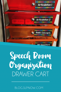 5 Ways for SLPs to Use Drawer Carts - Keep your speech room organized with this amazing tool!