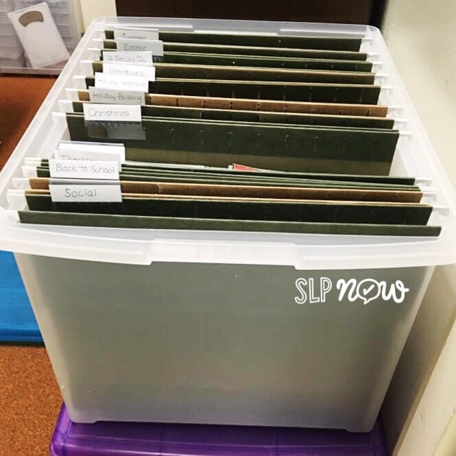 Most SLPs have pretty small speech therapy rooms that can get very disorganized, very quickly. I'm sharing four tips for easy book organization in this blog post, so click through to learn more about how to keep your books organized and easy to find!