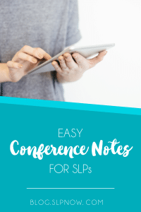 Professional development conferences can be overwhelming in so many ways, but taking notes doesn't have to be! Check out this easy system for SLPs to take (and organize) their notes!