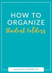 Keeping track of therapy activities, student work, and data is easier said than done! Student folders are a great way to keep track of it all! Learn how to set up and organize your student folders here.