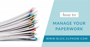 Is your paperwork load for your speech therapy caseload giving you headaches? Let me help you better manage your paperwork with the tips I share in this blog post! Perfect for busy SLPs who need their time for teaching students!