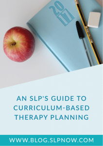 Curriculum-based therapy is an evidence-based method that works well in speech therapy, but you might be in a rut trying to plan for it. This blog post is a step-by-step guide for curriculum-based therapy planning that I know you’ll find useful in getting started! Click through to read the guide.