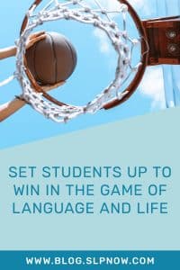 We practice a lot of skills and strategies in speech therapy sessions, but is what we're doing with our speech students really setting them up for success in the game of language and life? In this blog post, I explore an analogy for SLPs to consider, one that makes an argument for a contextualized approach to literacy-based therapy. Click through to read the post!