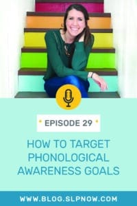In this week's episode of the SLP Now podcast, Nicole Allison of Speech Peeps shares strategies that SLPs can use when targeting phonological awareness in therapy. With a focus on practical implementation, SLPs will be able to identify strategies to use when writing phonological awareness goals, confidently select progress monitoring assessments, and describe therapy activities that target phonological awareness goals.