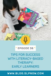 In this episode of the SLP Now podcast, Marisha sits down with pediatric SLP Allison Cloutier to discuss how they use literature in speech/language therapy with early learners. Alison shares strategies to select high-quality books and engaging activities when targeting speech and language goals with early learners. As per always, relevant evidence and practical demonstrations will be provided to show SLPs how they can implement evidence-based strategies when targeting goals with the littles!