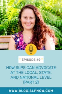 In this episode of the SLP Now podcast, we're continuing our conversation about advocacy with Dr. Lyndsey Zurawski! She joins us to share her experience as the past president of her state association, as well as other advocacy roles she has had over the course of her career. After listening, SLPs will walk away inspired and armed with practical (and actionable) tips to advocate for change at the local, state, and national levels.