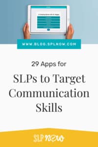 This is a list of go-to speech-language therapy apps and how they can be used for interactively targeting communication skills.