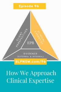 In this episode of the SLP Now podcast, Marisha and Monica break down their process on how they approach clinical expertise.