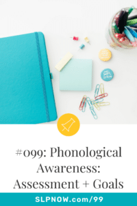 In this episode of the SLP Now podcast, Marisha and Monica share a quick review of phonological awareness. They break down their assessment process and what how to decide what goals to target.