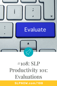 In this episode of the SLP Now Podcast, Marisha shares some quick tips on how effectively and efficiently streamline evaluations.