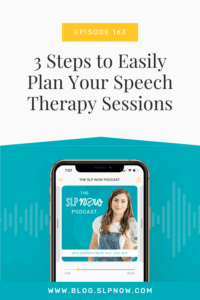 #163 3 Steps to Easily Plan Your Speech Therapy Sessions